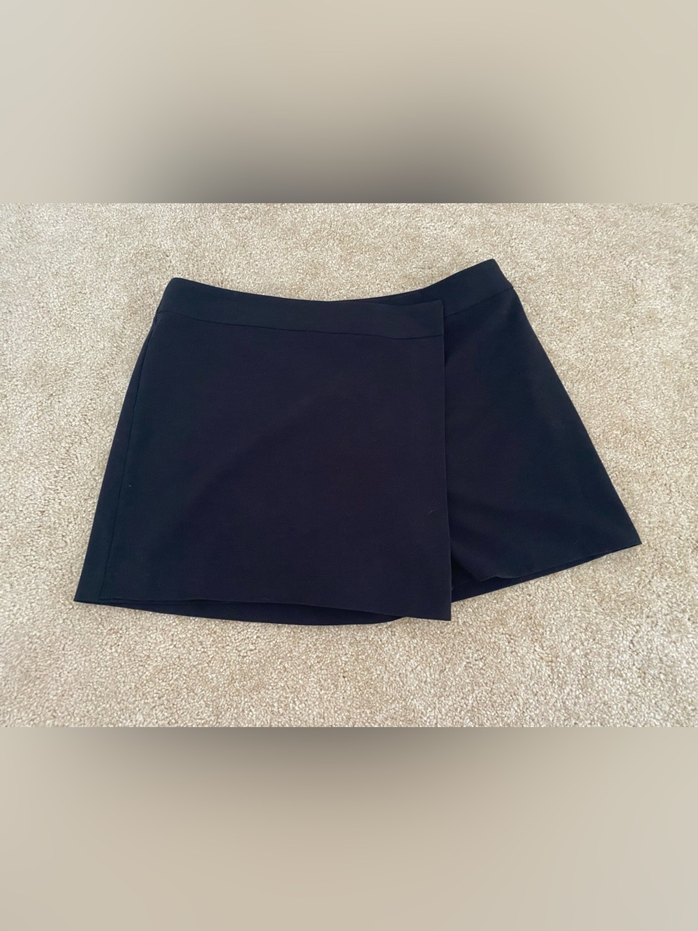 Leith Black Wrap-Style Skort
